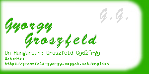 gyorgy groszfeld business card